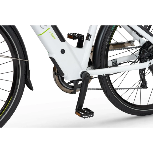 damski rower elektryczny ecobike x-cross biały